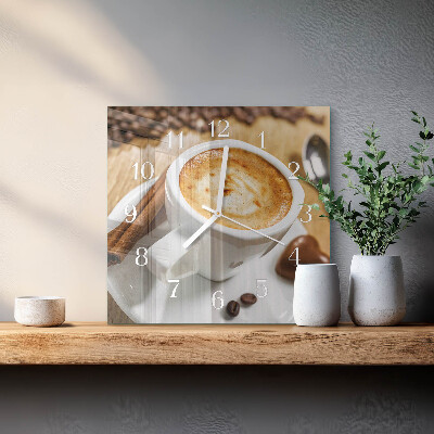 Orologio quadrato Caffè