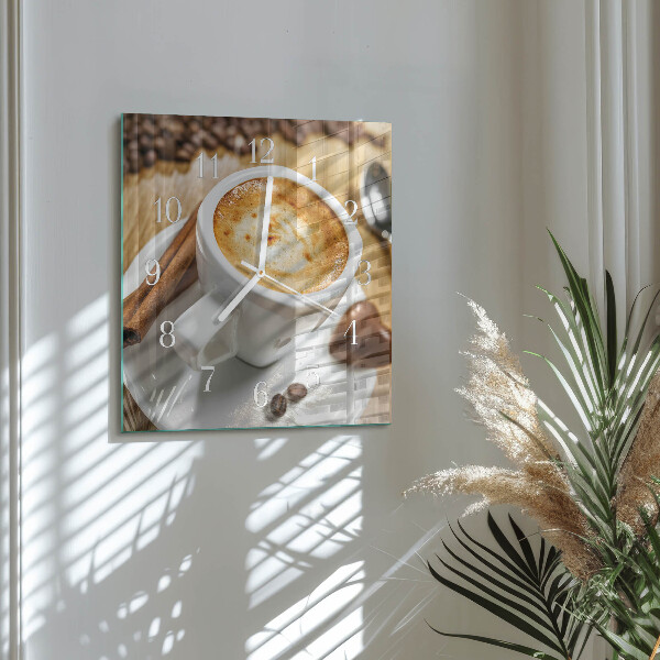 Orologio quadrato Caffè