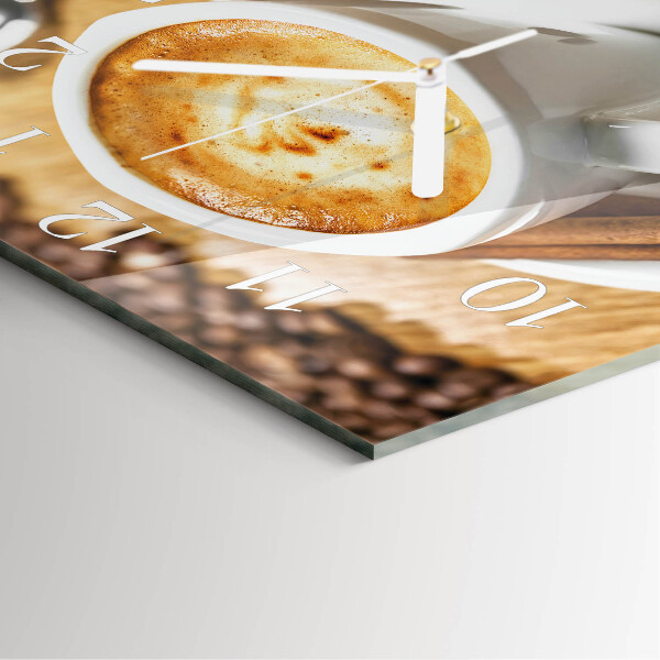 Orologio quadrato Caffè