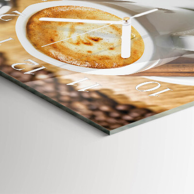 Orologio quadrato Caffè