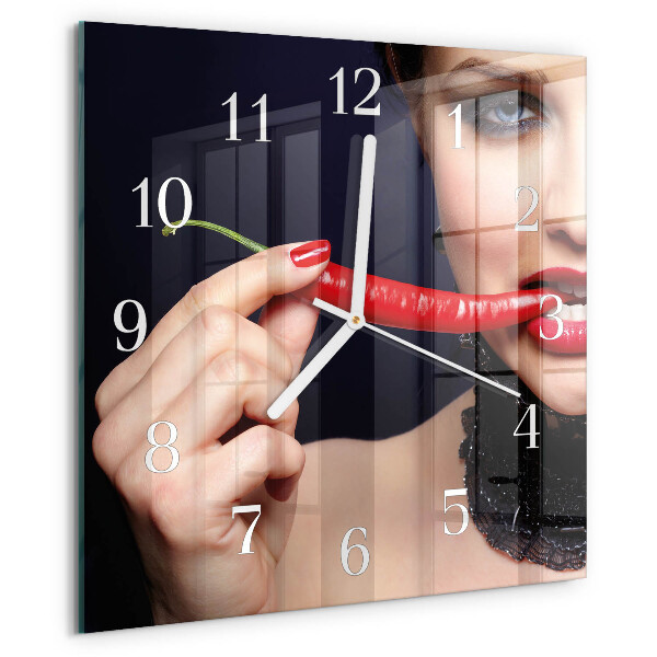 Orologio quadrato peperoncino