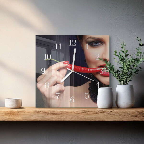 Orologio quadrato peperoncino