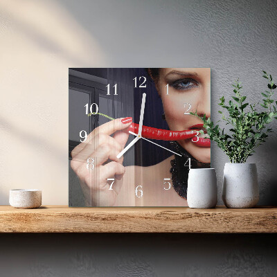 Orologio quadrato peperoncino