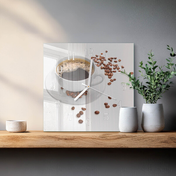 Orologio quadrato Caffè