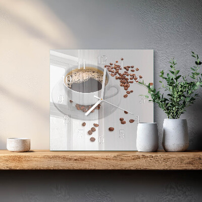 Orologio quadrato Caffè