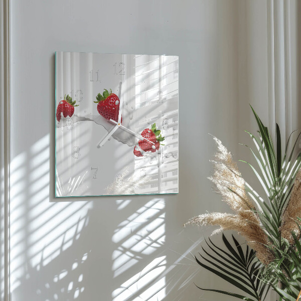 Orologio quadrato Fragola