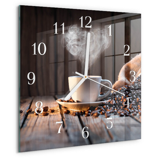 Orologio quadrato Amore per il caffè