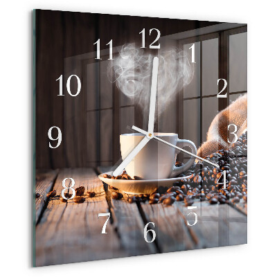 Orologio quadrato Amore per il caffè