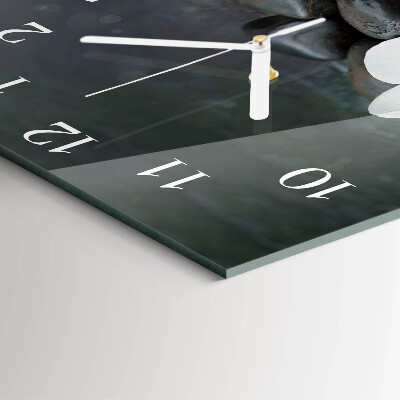 Orologio quadrato Fiore e pietre