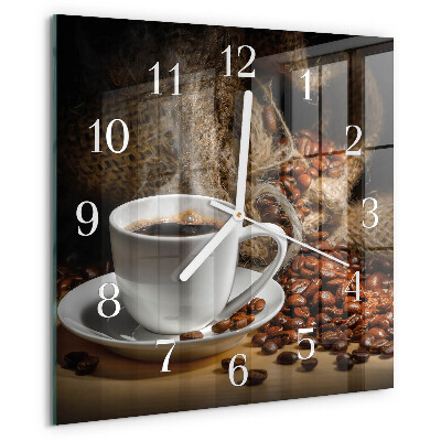 Orologio quadrato Caffè