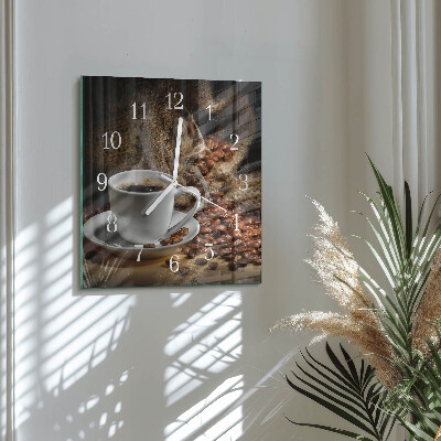 Orologio quadrato Caffè