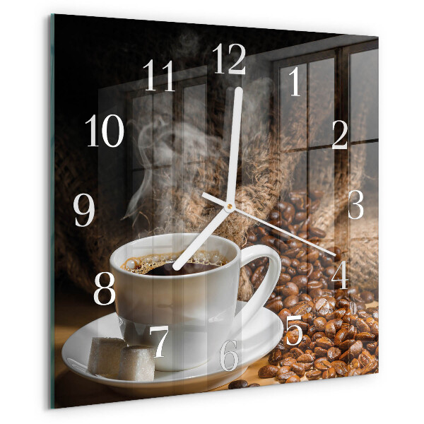 Orologio quadrato Caffè