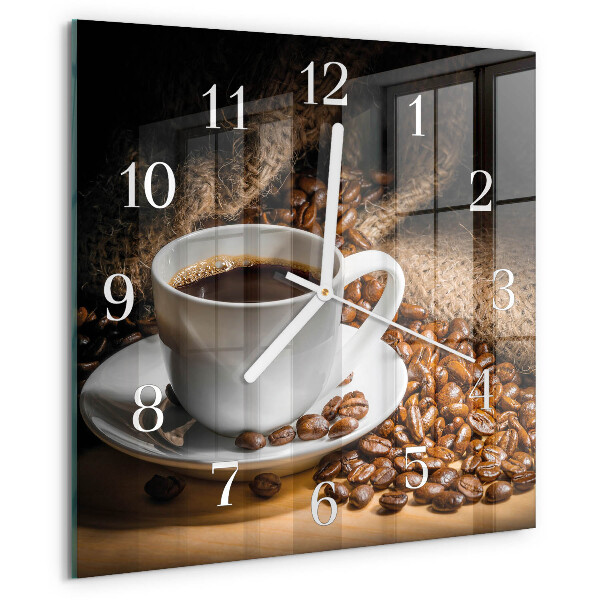 Orologio quadrato Caffè
