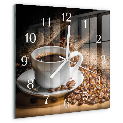 Orologio quadrato Caffè