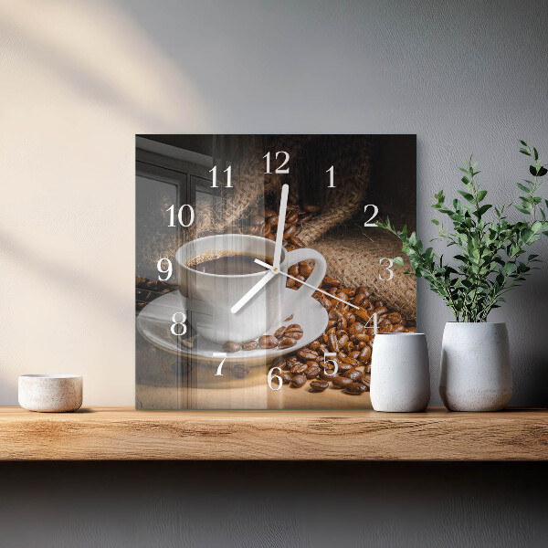 Orologio quadrato Caffè
