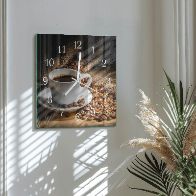 Orologio quadrato Caffè