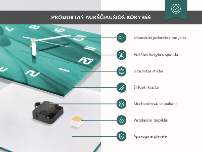 Orologio quadrato Legna