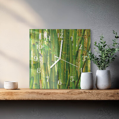 Orologio quadrato Pianta di bambù