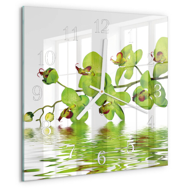 Orologio quadrato Orchidea