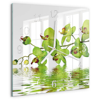 Orologio quadrato Orchidea