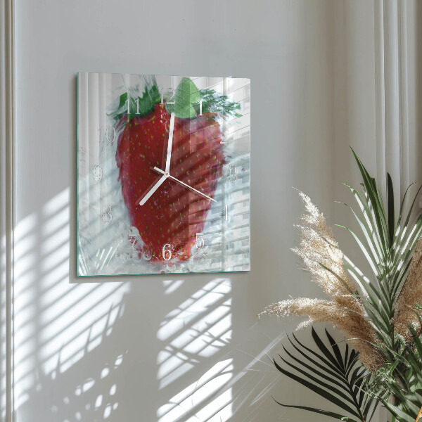 Orologio quadrato Fragola