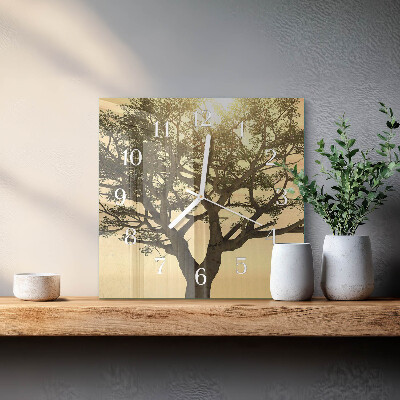 Orologio quadrato Albero
