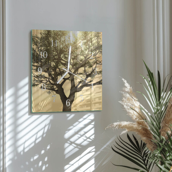Orologio quadrato Albero