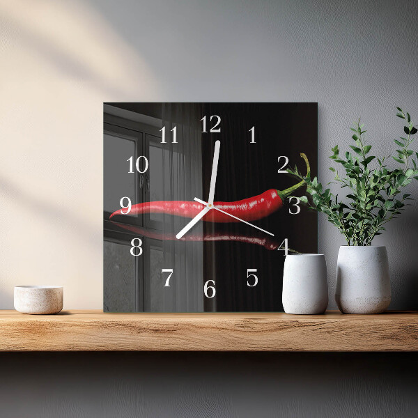 Orologio quadrato peperoncino