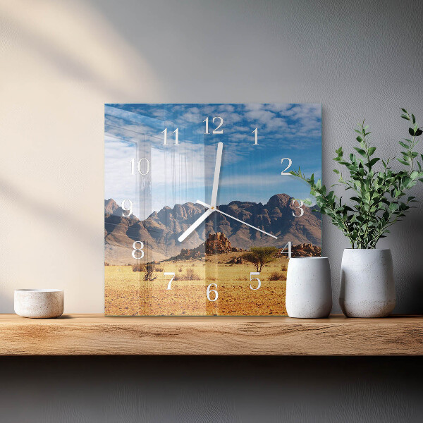 Orologio quadrato Montagne