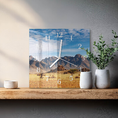 Orologio quadrato Montagne