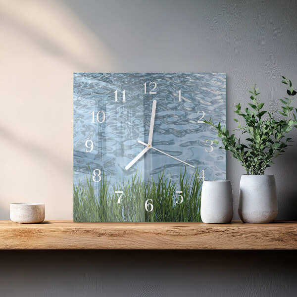 Orologio quadrato Erba Acqua