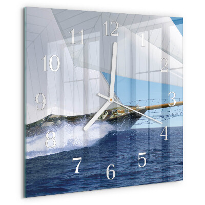 Orologio quadrato Barca a vela