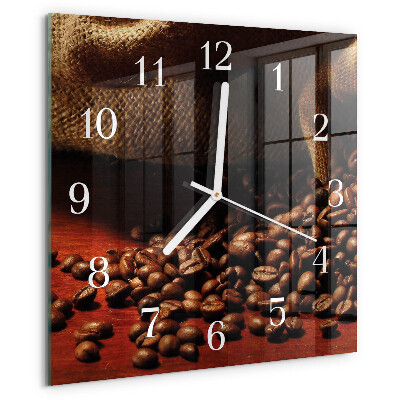 Orologio quadrato chicchi di caffè
