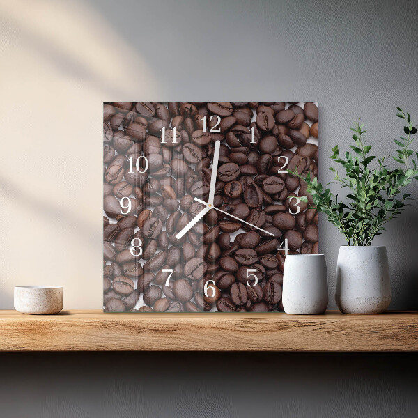 Orologio quadrato chicchi di caffè