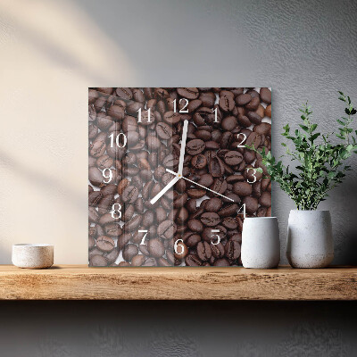 Orologio quadrato chicchi di caffè