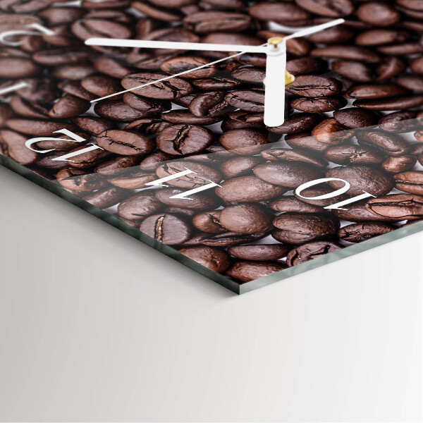 Orologio quadrato chicchi di caffè