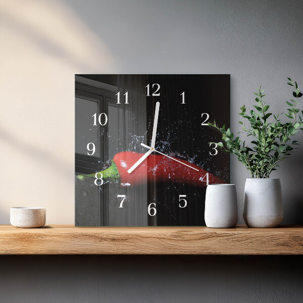 Orologio quadrato peperoncini