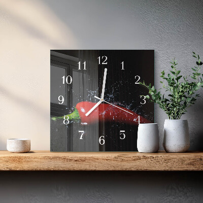 Orologio quadrato peperoncini