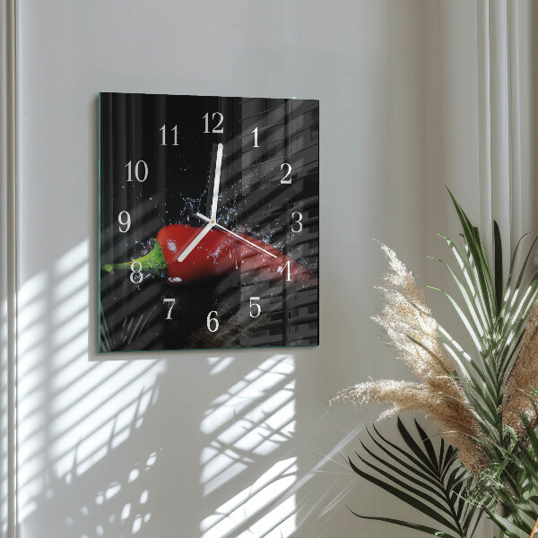 Orologio quadrato peperoncini