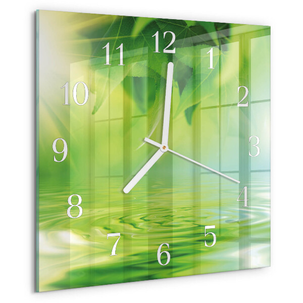 Orologio quadrato Foglie