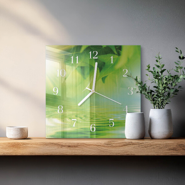 Orologio quadrato Foglie
