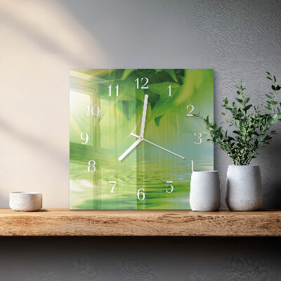 Orologio quadrato Foglie