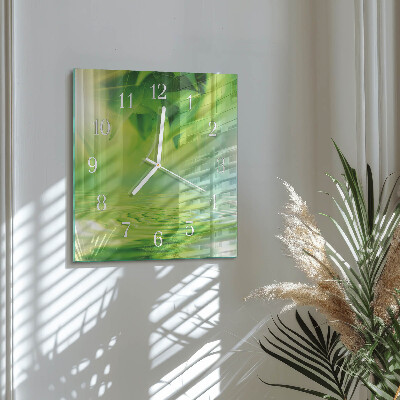 Orologio quadrato Foglie