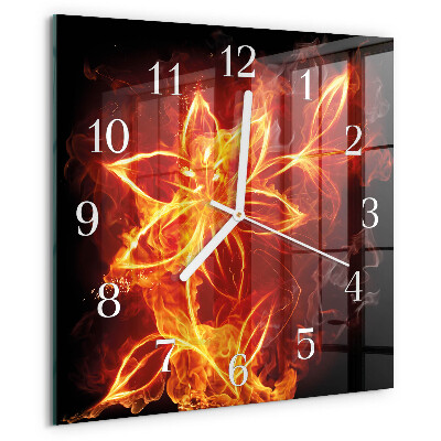 Orologio quadrato Fiamma di fuoco