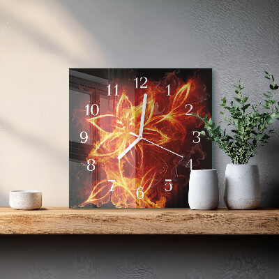 Orologio quadrato Fiamma di fuoco