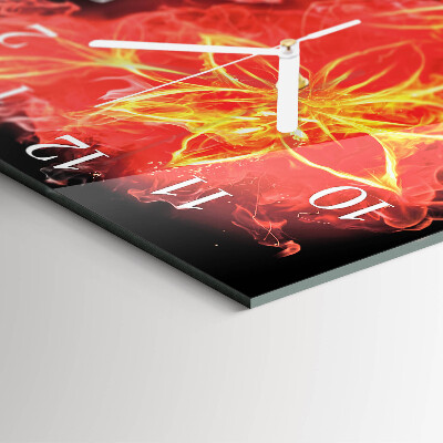 Orologio quadrato Fiamma di fuoco