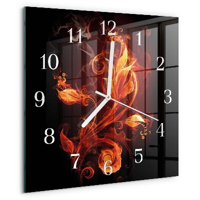Orologio quadrato Fiamma di fuoco