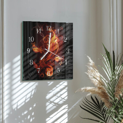 Orologio quadrato Fiamma di fuoco