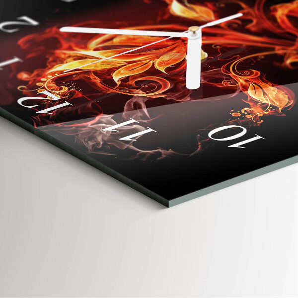 Orologio quadrato Fiamma di fuoco