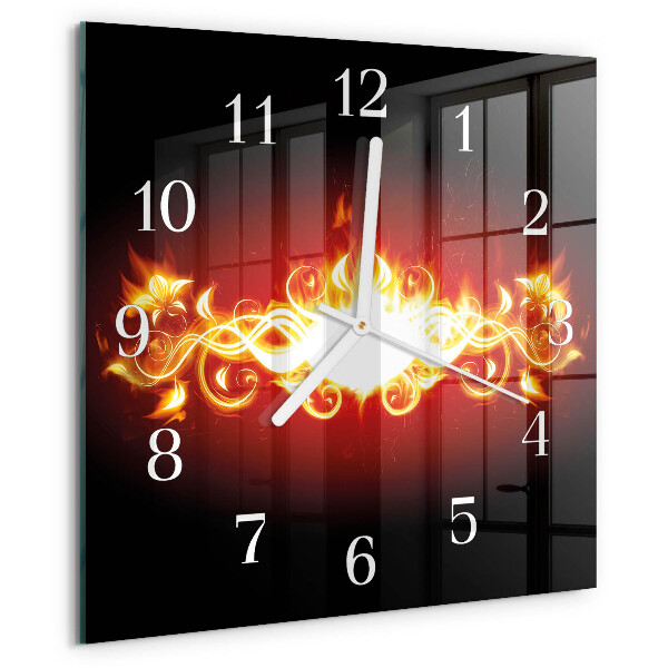 Orologio quadrato Fiamma di fuoco